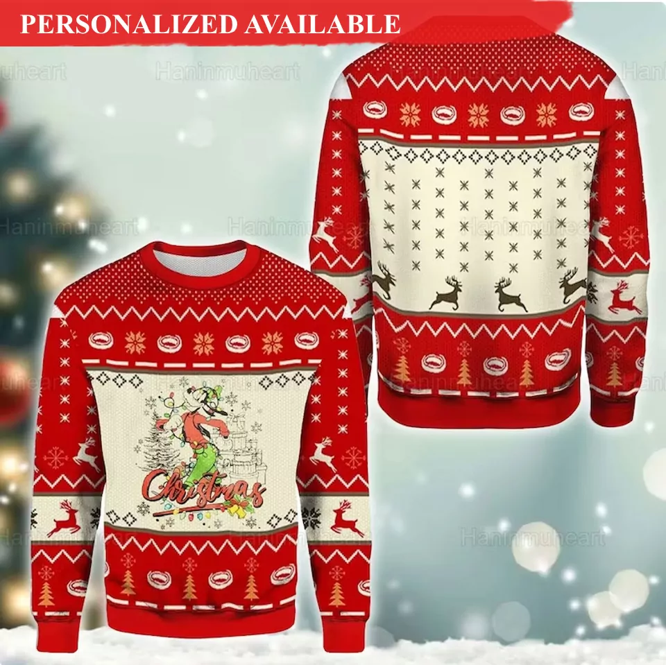 Personalized Minnie Mouse Disney Minnie Christmas Christmas 3d ugly sweatshirt