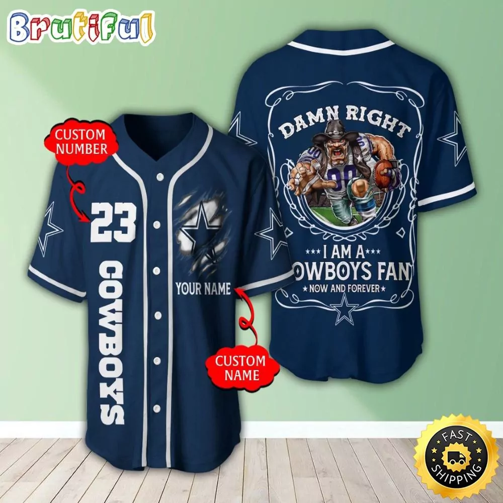 Personalized NFL Dallas Cowboys Baseball Essential Team Tops 3d Baseball Shirt