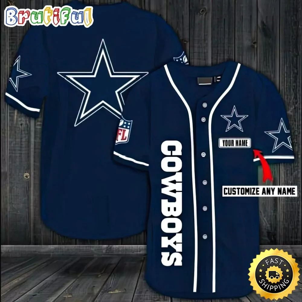 Personalized NFL Dallas Cowboys Baseball Sporty Team Jerseys 3d Baseball Shirt