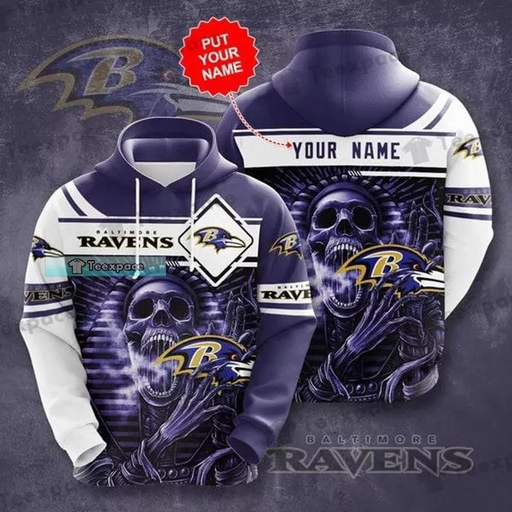 Personalized Pharaoh Skull Baltimore Ravens 3d