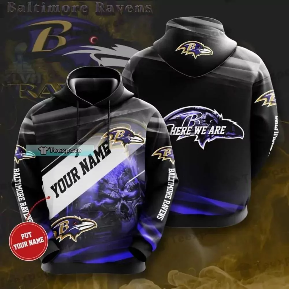 Personalized Pharaoh Skull Baltimore Ravens 3d