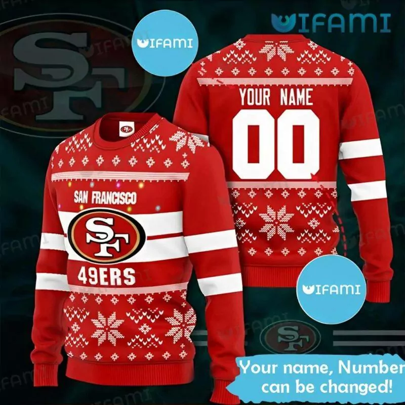 Personalized San Francisco 49ers Xmas Pattern San Francisco 49ers Gift 3d ugly sweatshirt