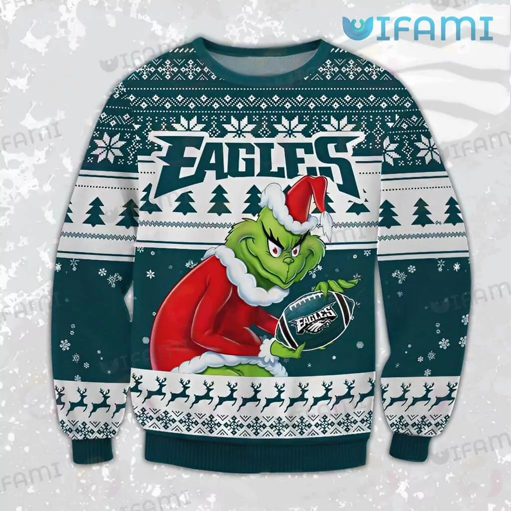 Philadelphia Eagles Christmas Grinch Hug Football Philadelphia Eagles Gift 3d ugly sweatshirt