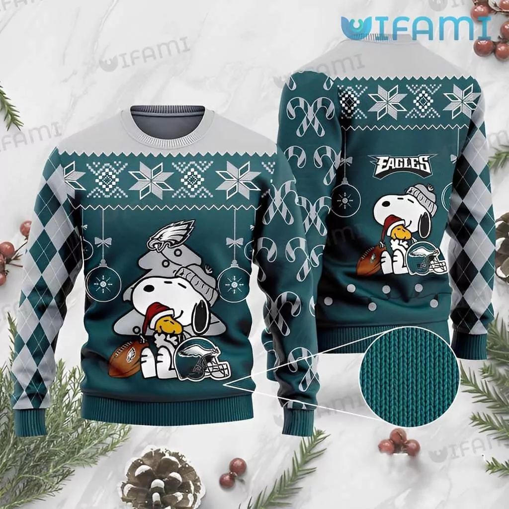 Philadelphia Eagles Christmas Sugar Skull Wreath Philadelphia Eagles Gift 3d ugly sweatshirt