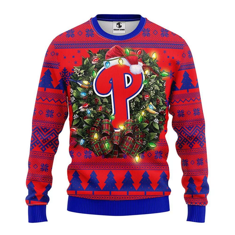 Philadelphia Phillies Party Ideas Christmas Awesome 3d ugly sweatshirt