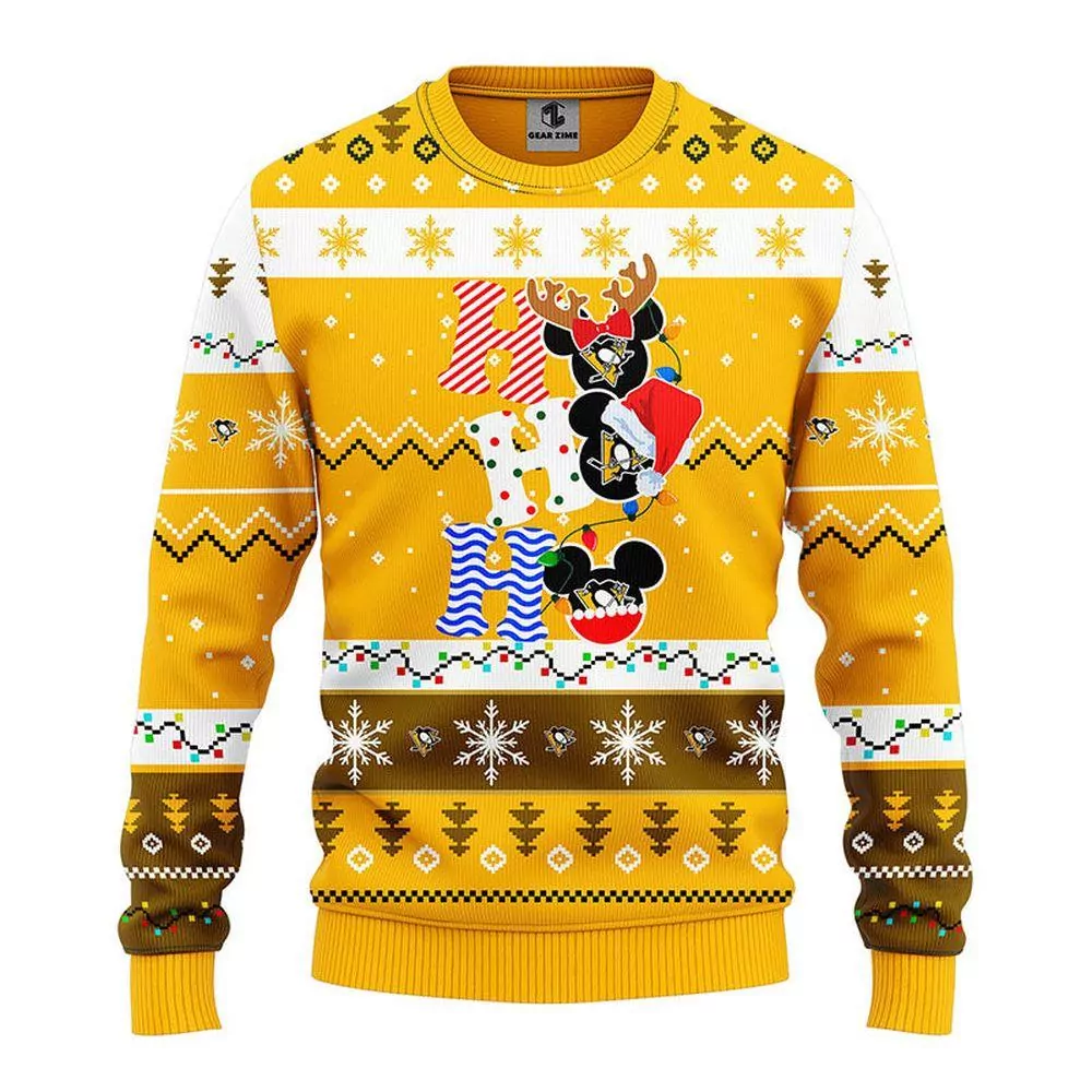 Pittsburgh Penguins Hohoho Mickey Party Ideas Christmas Limited 3d ugly sweatshirt