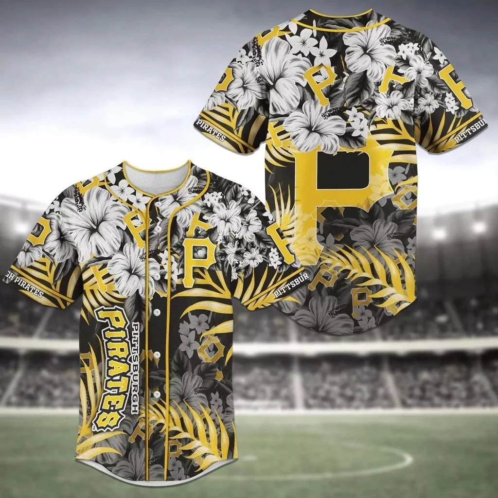 Pittsburgh Pirates MLB Baseball Flower 3d Baseball Shirt