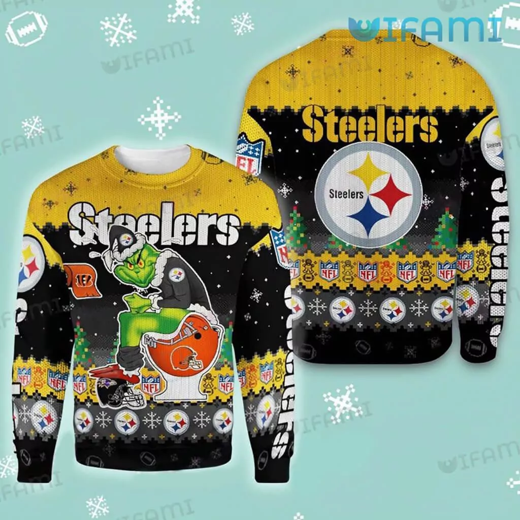 Pittsburgh Steelers Christmas Grinch Max Pittsburgh Steelers Gift 3d ugly sweatshirt