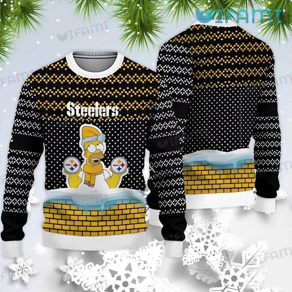 Pittsburgh Steelers Christmas Homer Simpson Pittsburgh Steelers Gift 3d ugly sweatshirt