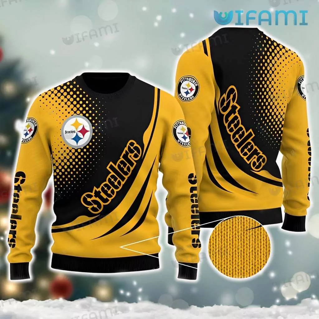 Pittsburgh Steelers Dot Pattern Logo Pittsburgh Steelers Gift 3d ugly sweatshirt