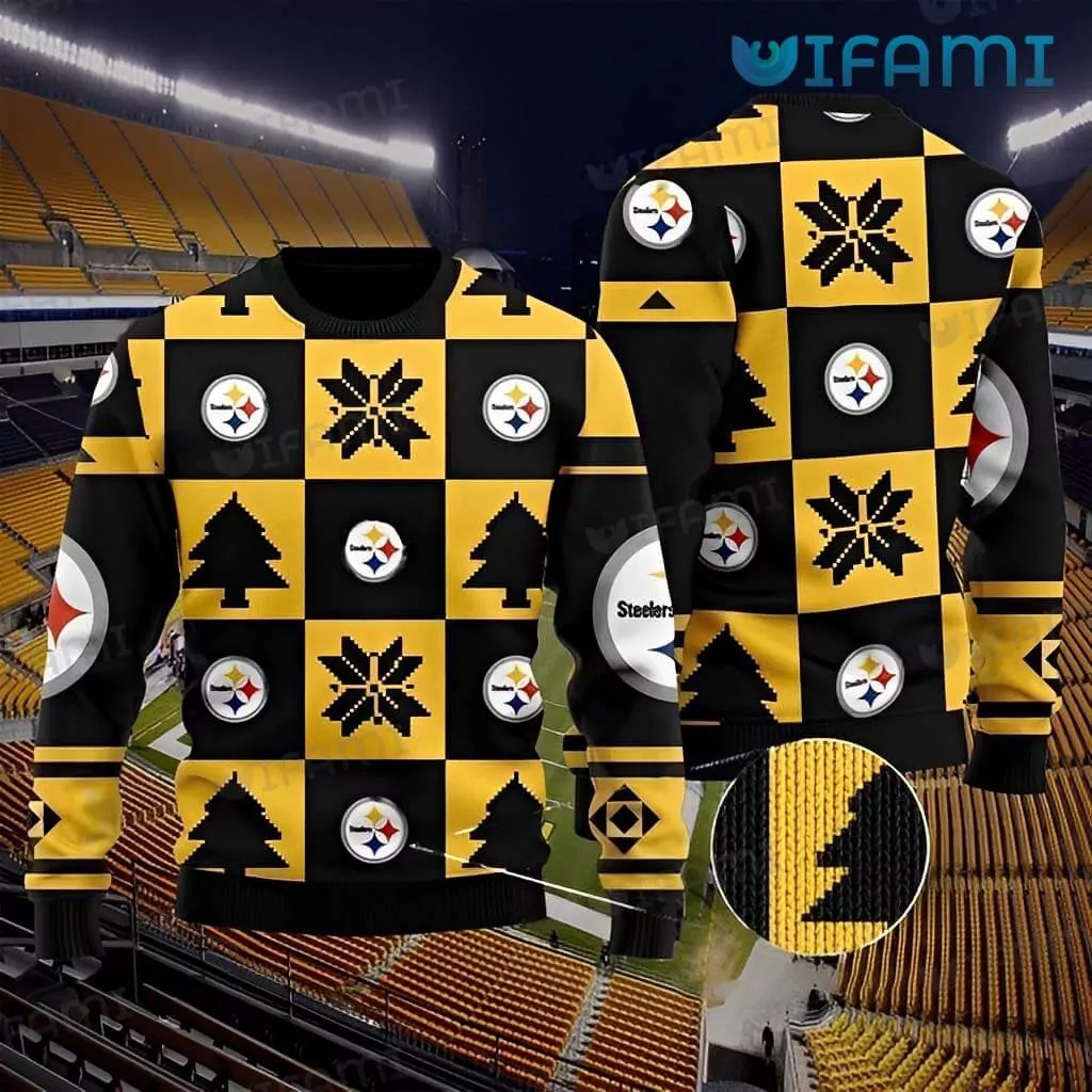 Pittsburgh Steelers Pine Tree Snowflake Logo Pittsburgh Steelers Gift 3d ugly sweatshirt