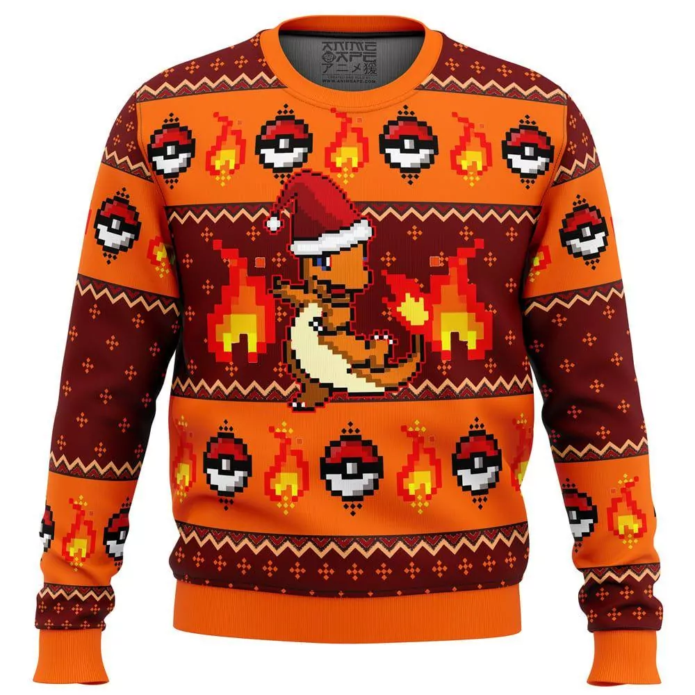 Pokemon Charmander Party Ideas Christmas Awesome 3d ugly sweatshirt