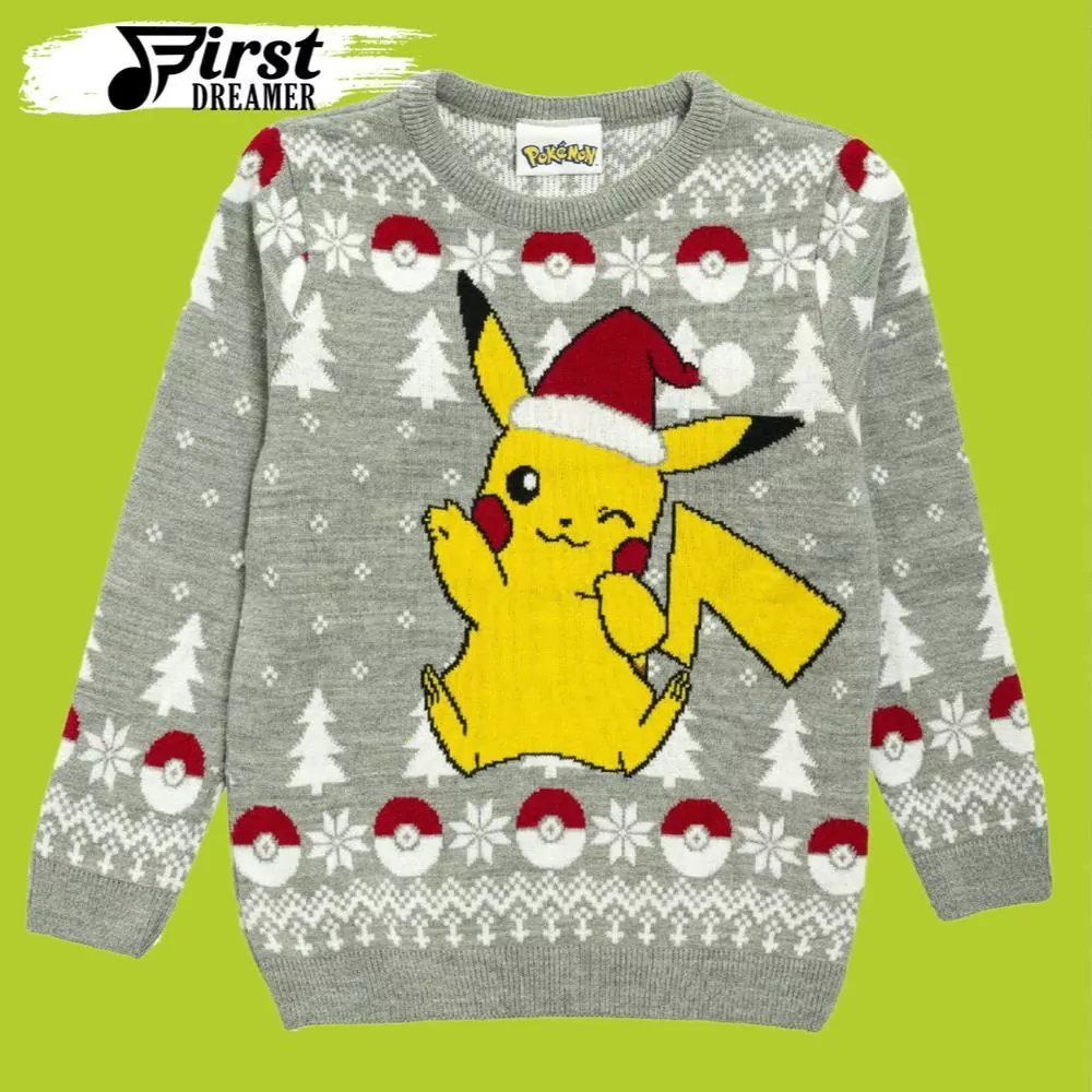 Pokemon Christmas Pokemon Womens Pikachu Santa Hat The First Dreamer Store 3d ugly sweatshirt