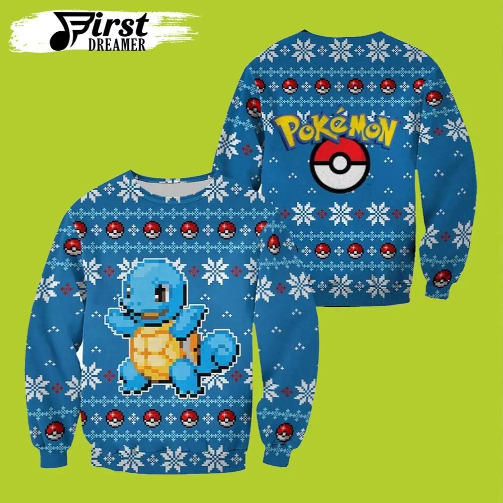 Pokemon Christmas Pokemon Womens Pikachu Santa Hat The First Dreamer Store 3d ugly sweatshirt