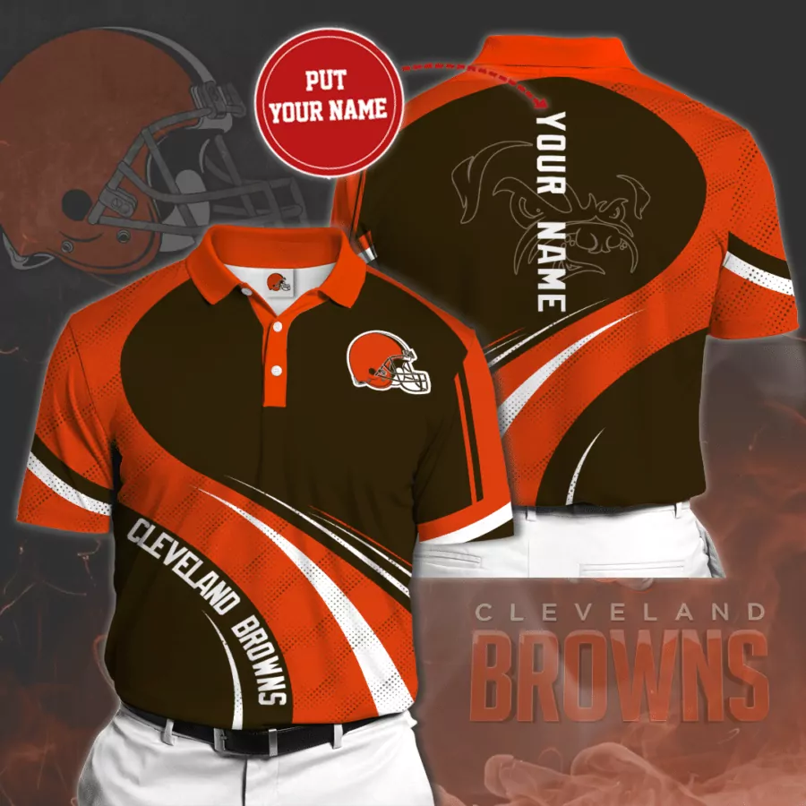 Polo Cleveland Browns For Fan 3d polo