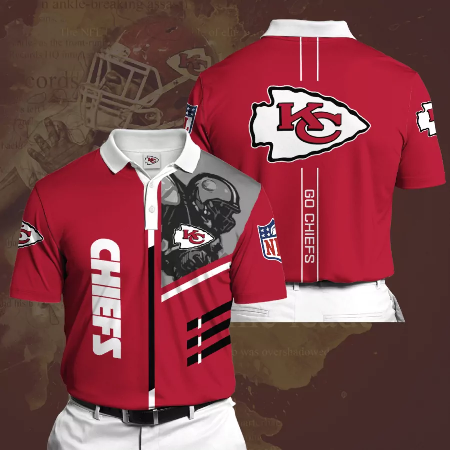 Polo Kansas City Chiefs For Fan 3d polo