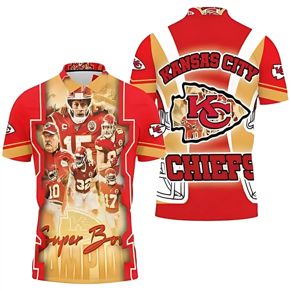 Polo Kansas City Chiefs For Fan 3d polo