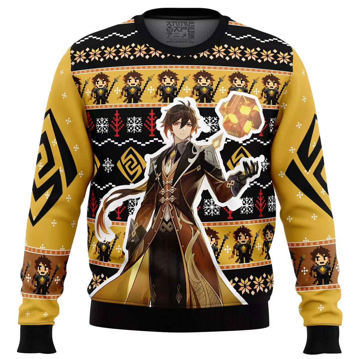 Raiden Genshin Impact Christmas Holiday 3d ugly sweatshirt