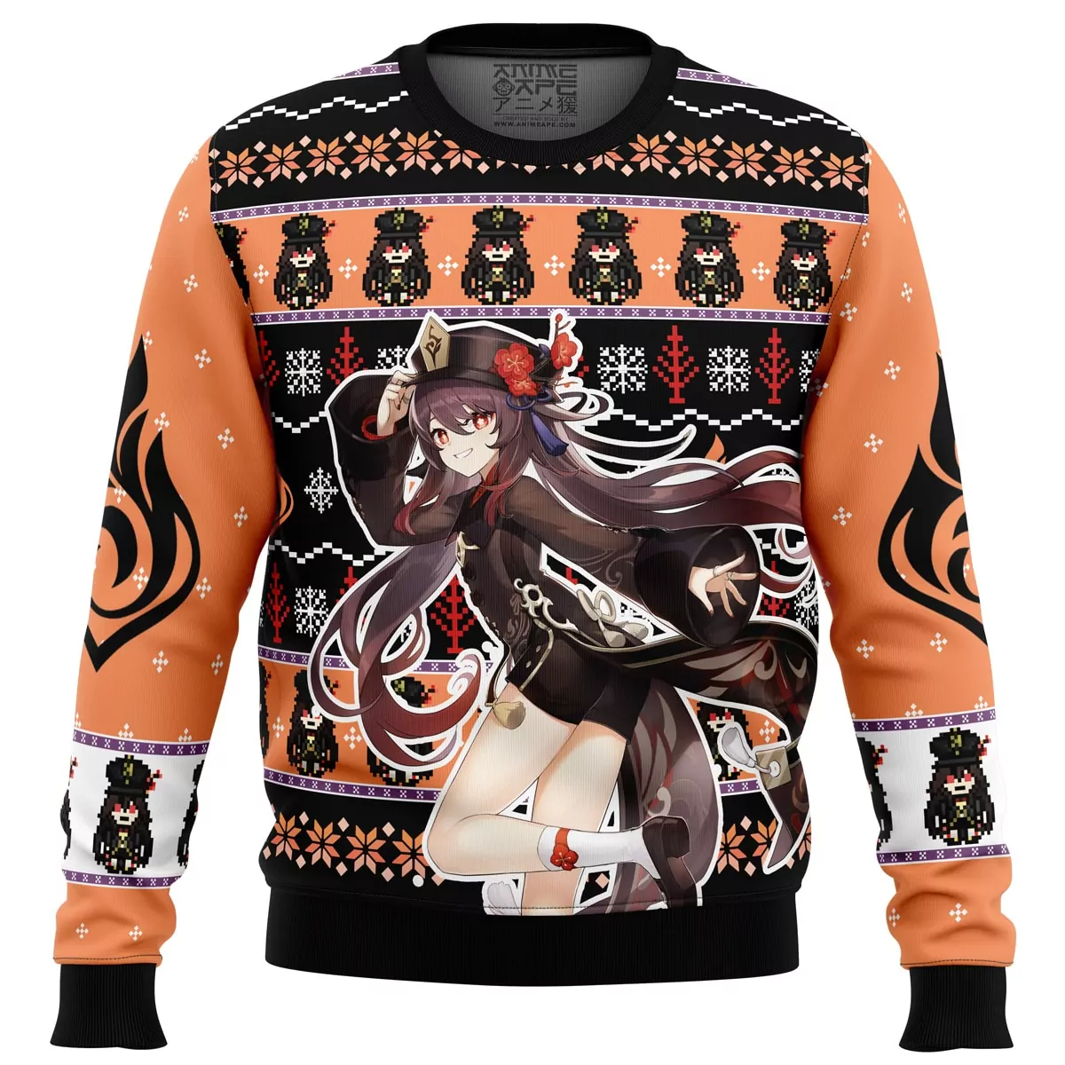 Raiden Genshin Impact Christmas Holiday 3d ugly sweatshirt