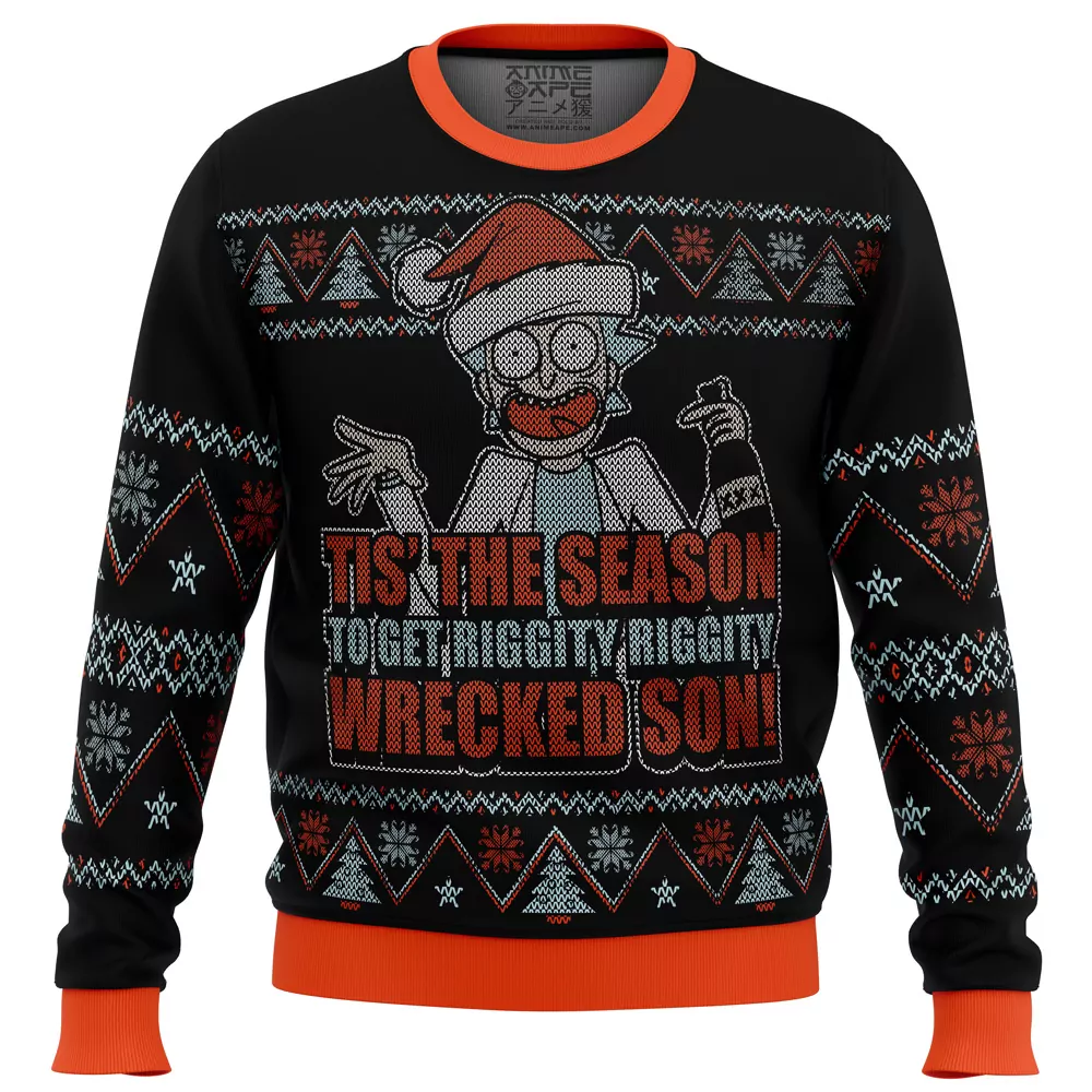 Rick and Morty Tis The Season Christmas Holiday 3d ugly sweatshirt