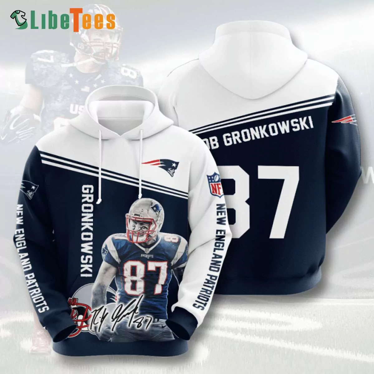 Rob Gronkowski New England Patriots New England Patriots Gift custom 3d