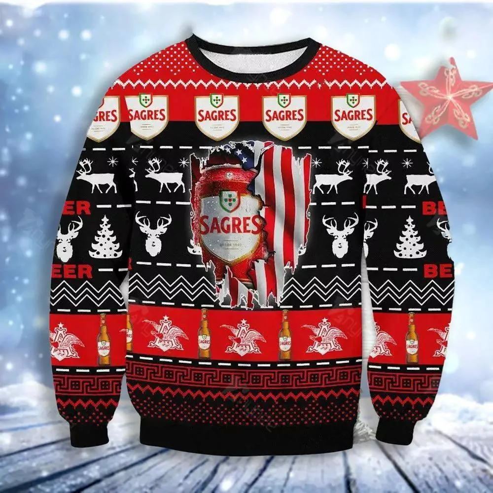 Rolling Rock Beer Christmas Limited 3d ugly sweatshirt