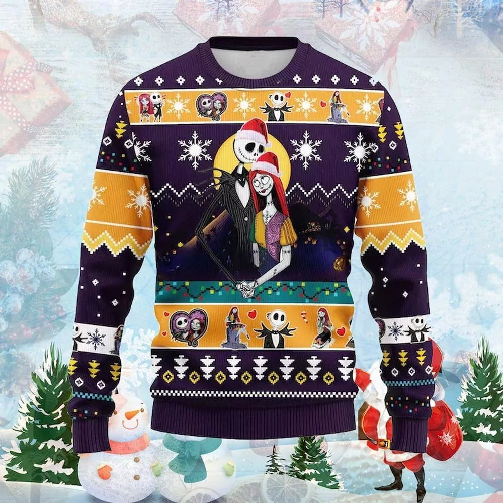 Romantic Nightmare Before Christmas Awesome 3d ugly sweatshirt
