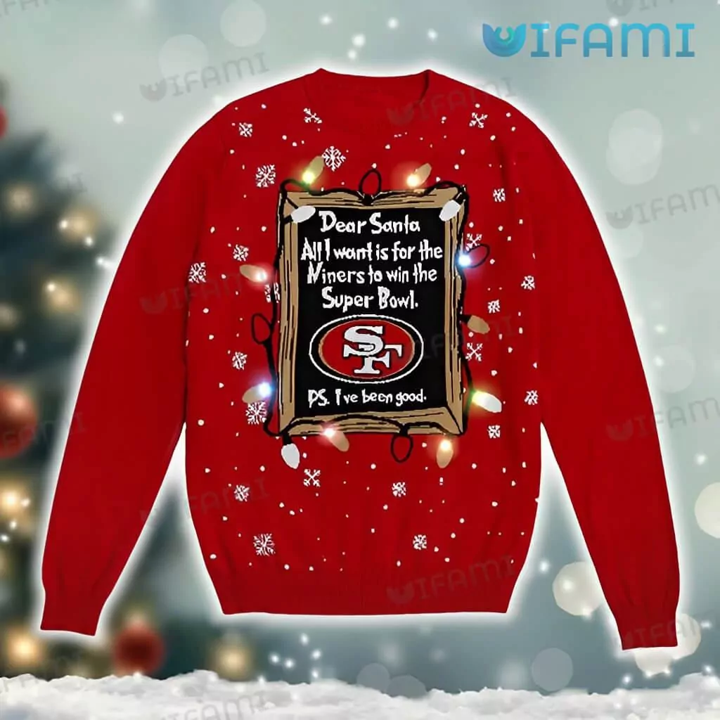 San Francisco 49ers Christmas Tree San Francisco 49ers Gift 3d ugly sweatshirt