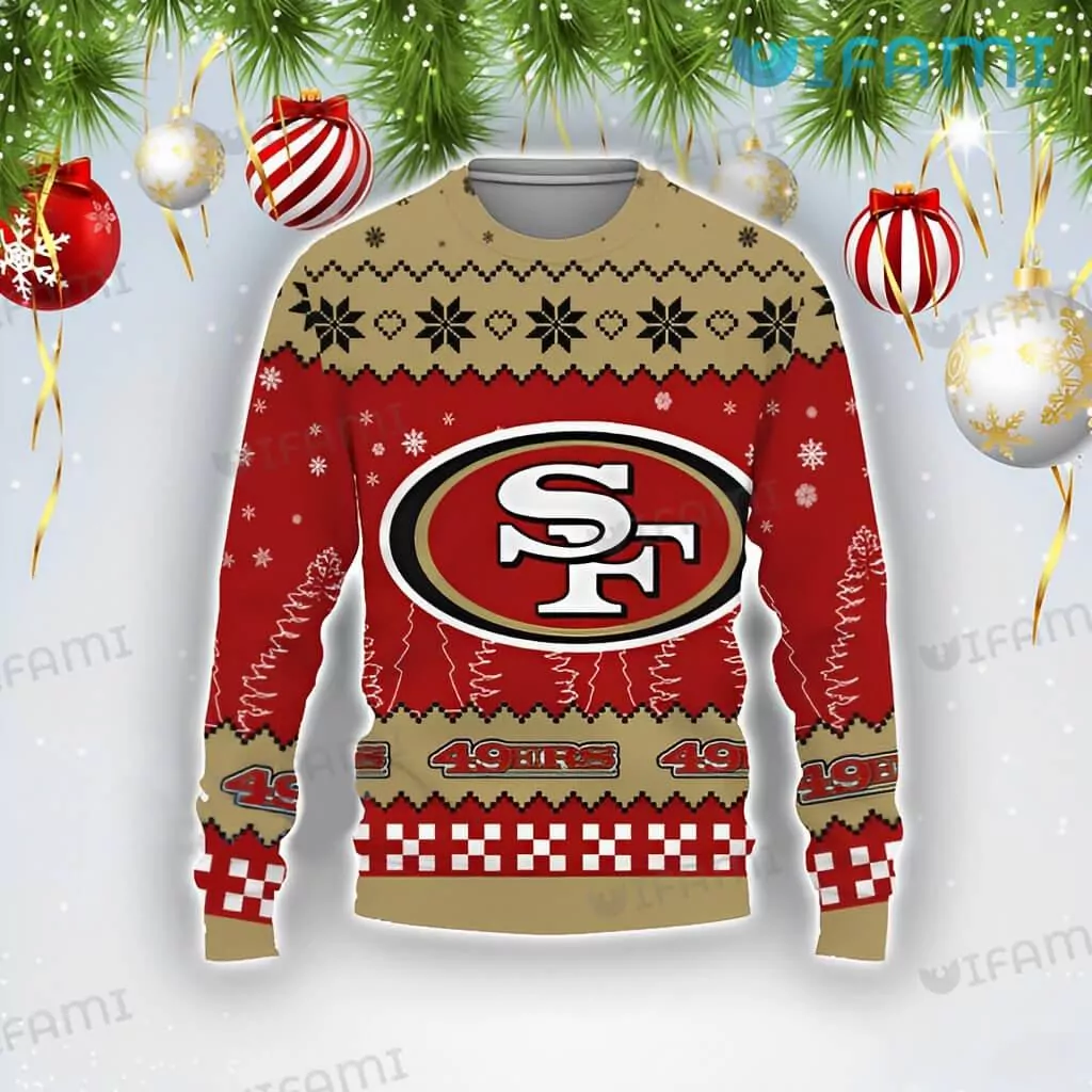 San Francisco 49ers NFL Christmas Reindeer San Francisco 49ers Gift v2 3d ugly sweatshirt