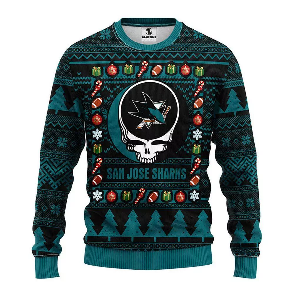 San Jose Sharks Party Ideas Christmas 3d ugly sweatshirt