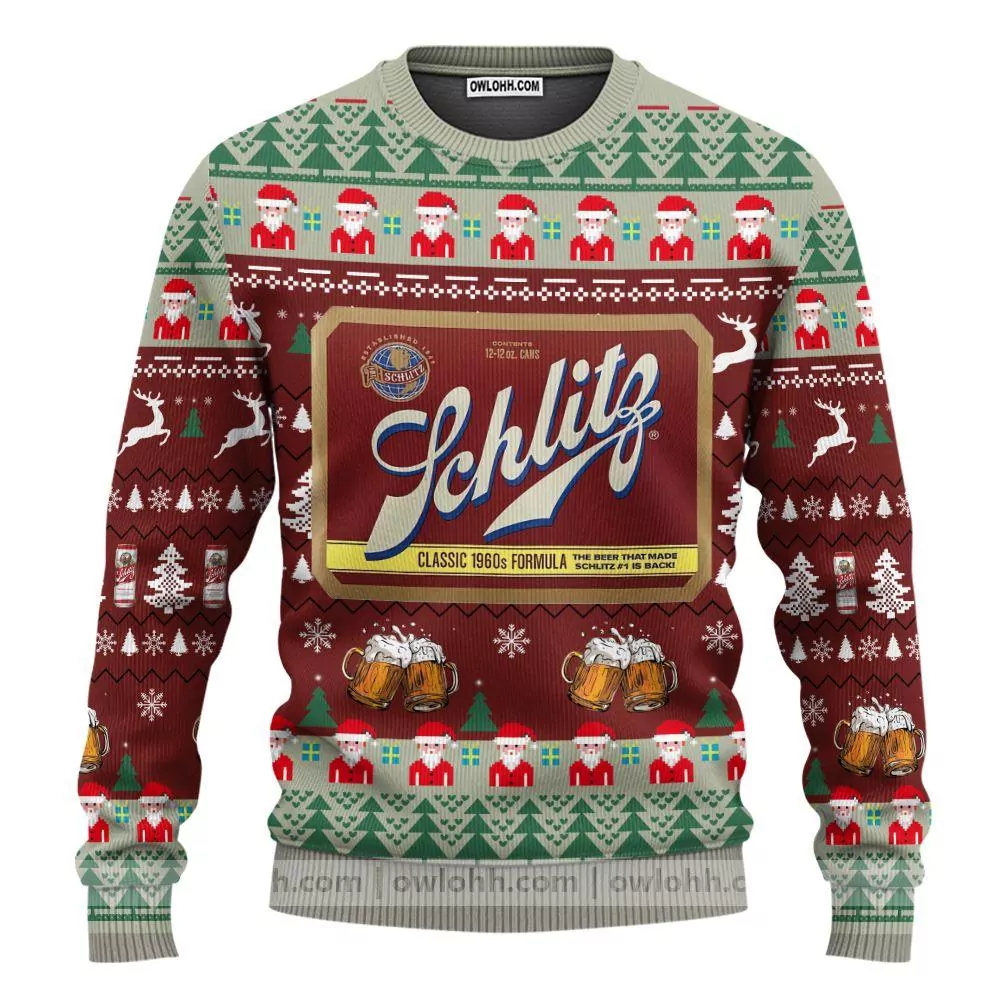 Schmidt Beer Christmas Jumpers 3d ugly sweatshirt