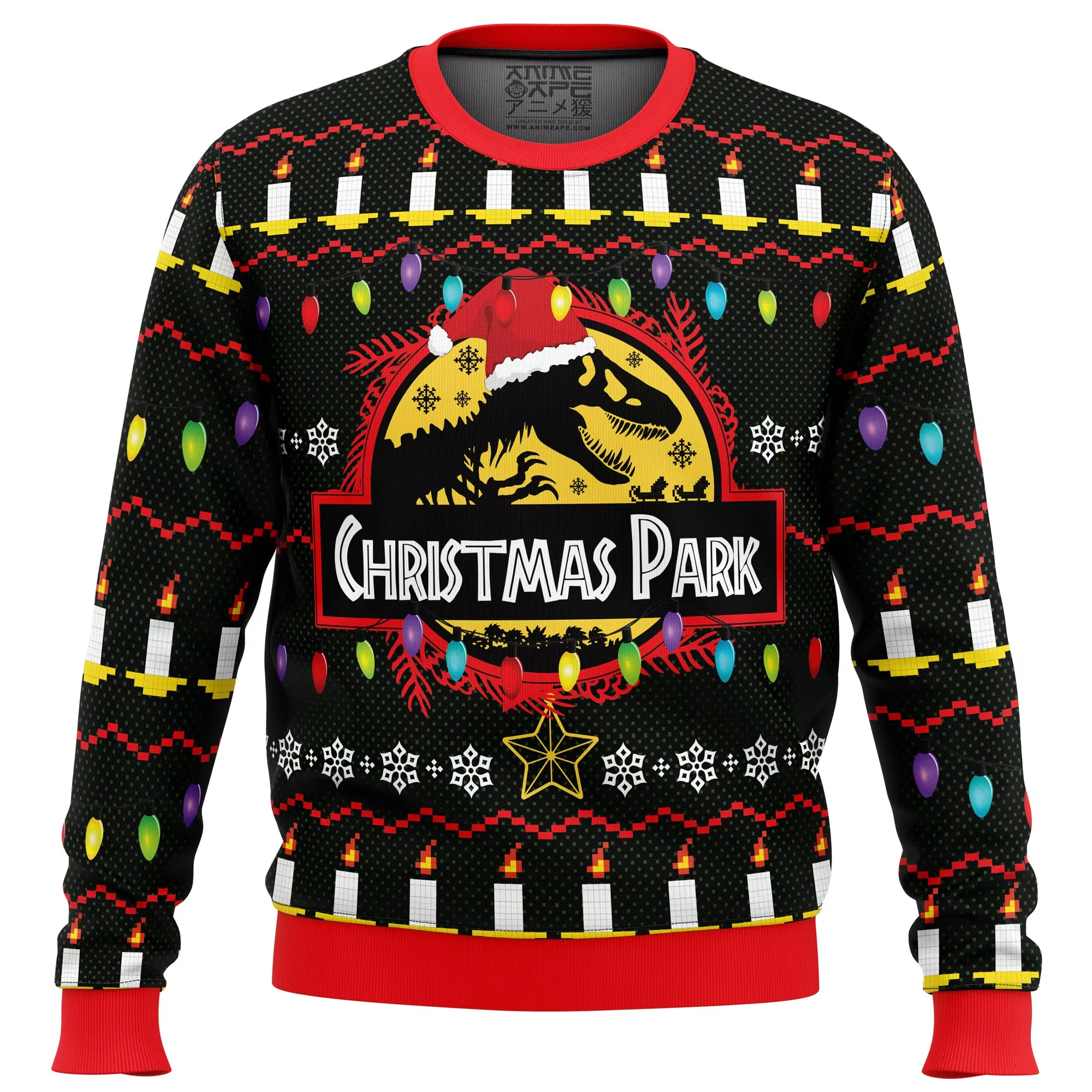 Skeleton Christmas Jurassic Park Christmas Holiday 3d ugly sweatshirt