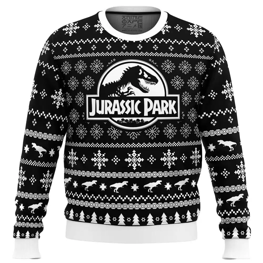 Skeleton Christmas Jurassic Park Christmas Holiday 3d ugly sweatshirt