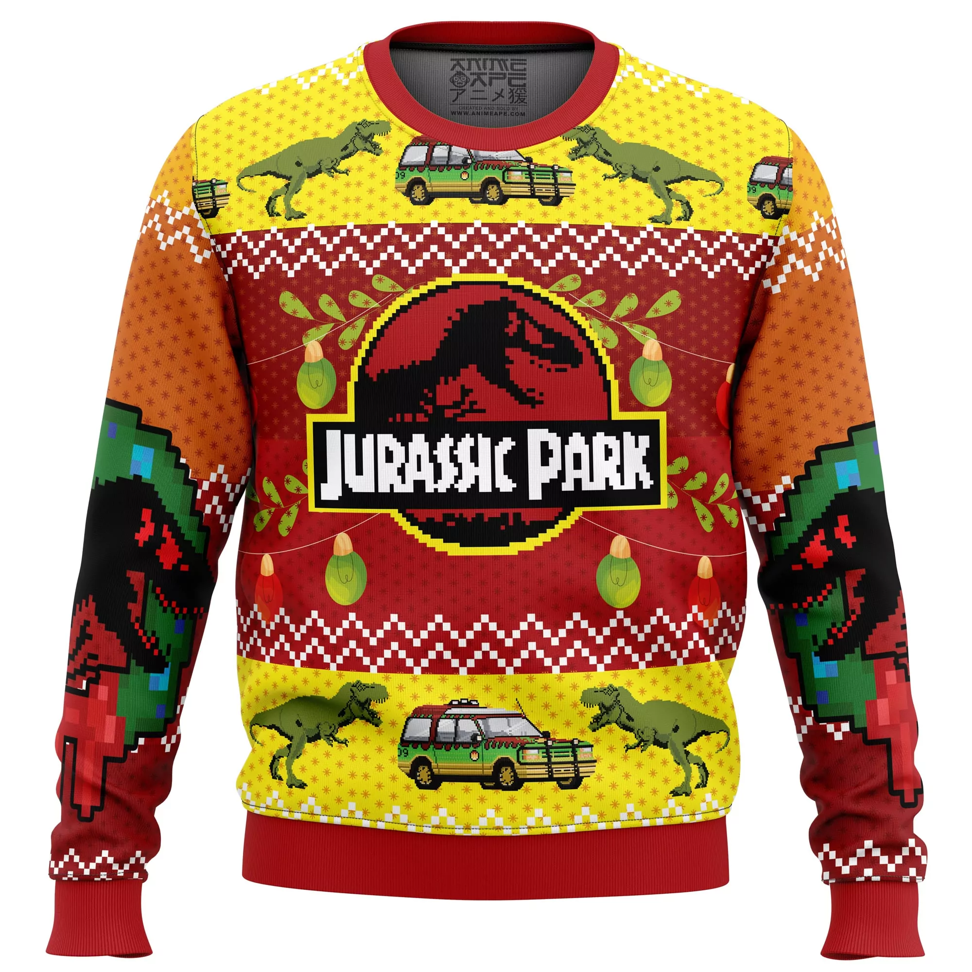 Skeleton Christmas Jurassic Park Christmas Holiday 3d ugly sweatshirt