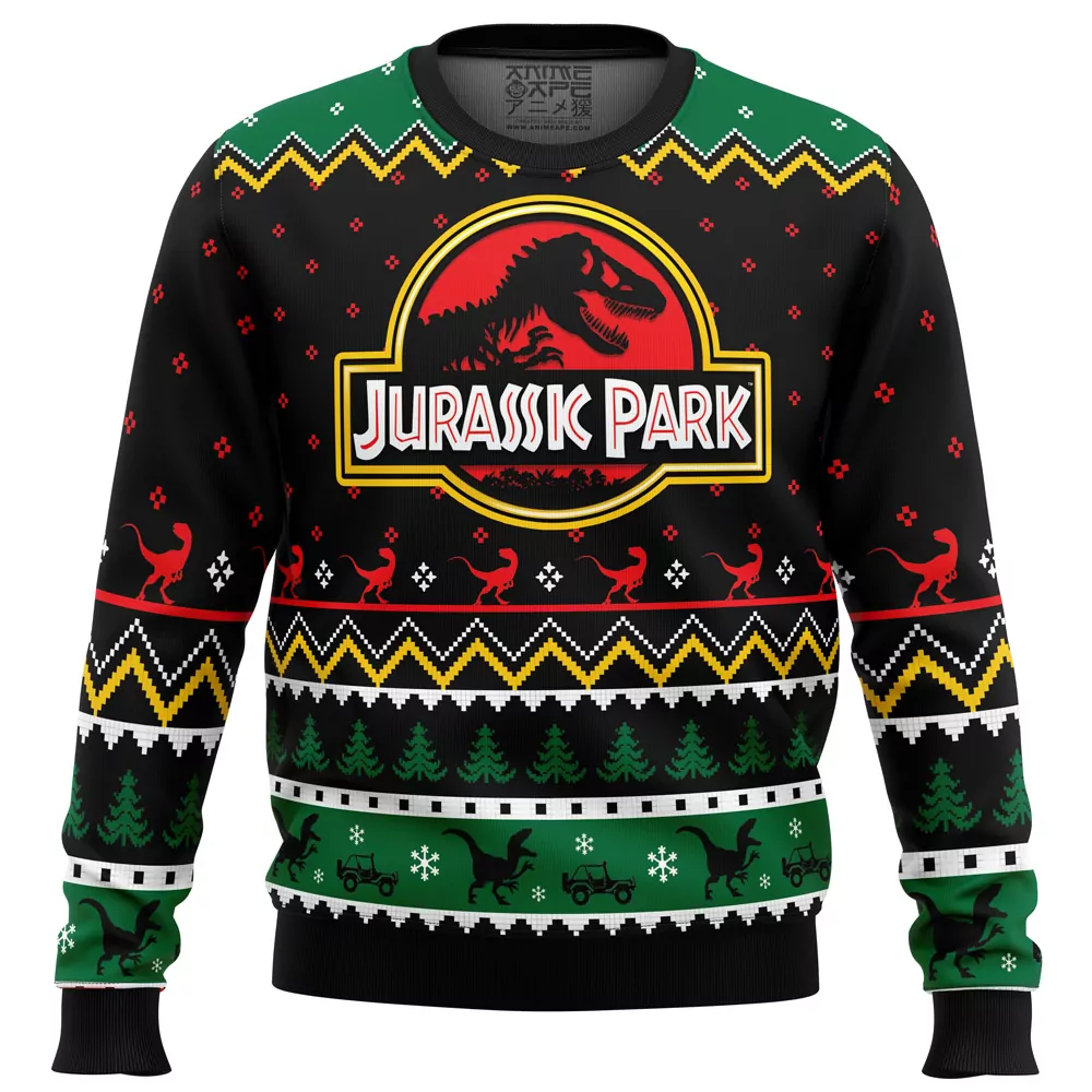 Skeleton Christmas Jurassic Park Christmas Holiday 3d ugly sweatshirt