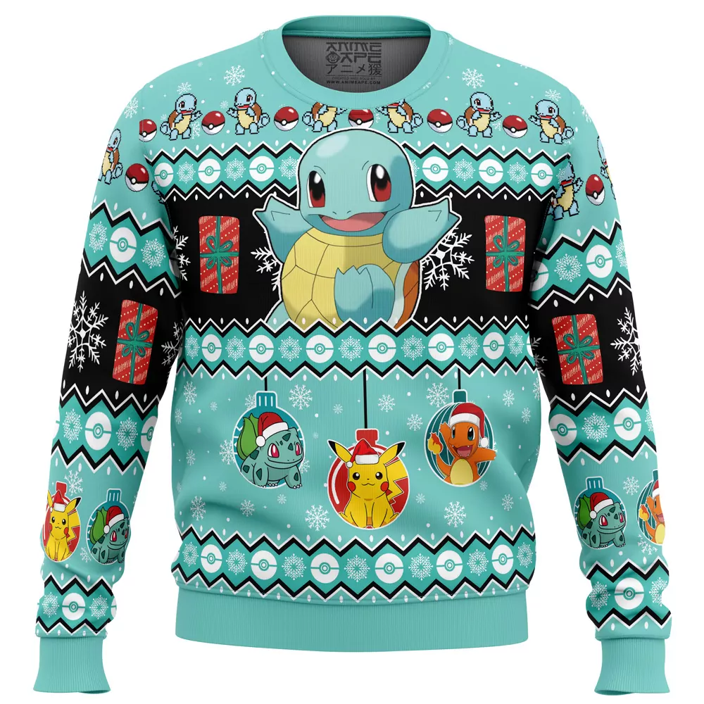 Squirtle I Choose You Pokemon Christmas Holiday 3d ugly sweatshirt