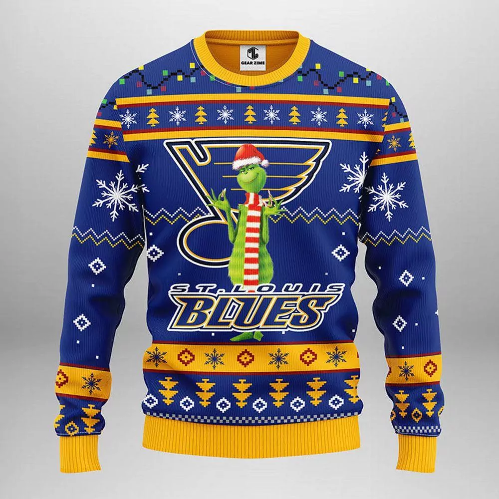 St Louis Blues Dabbing Santa Claus Party Ideas Christmas 3d ugly sweatshirt