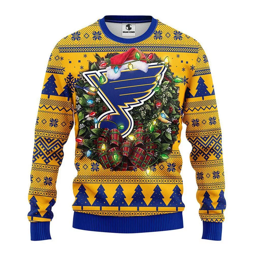 St Louis Blues Dabbing Santa Claus Party Ideas Christmas 3d ugly sweatshirt