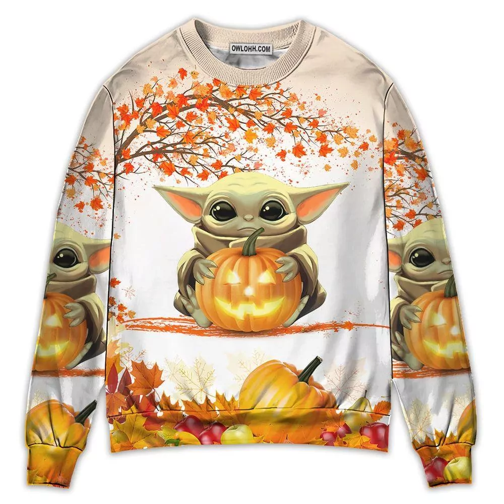 Star Wars Halloween Baby Yoda Tricks Or Treat Awesome 3d ugly sweatshirt