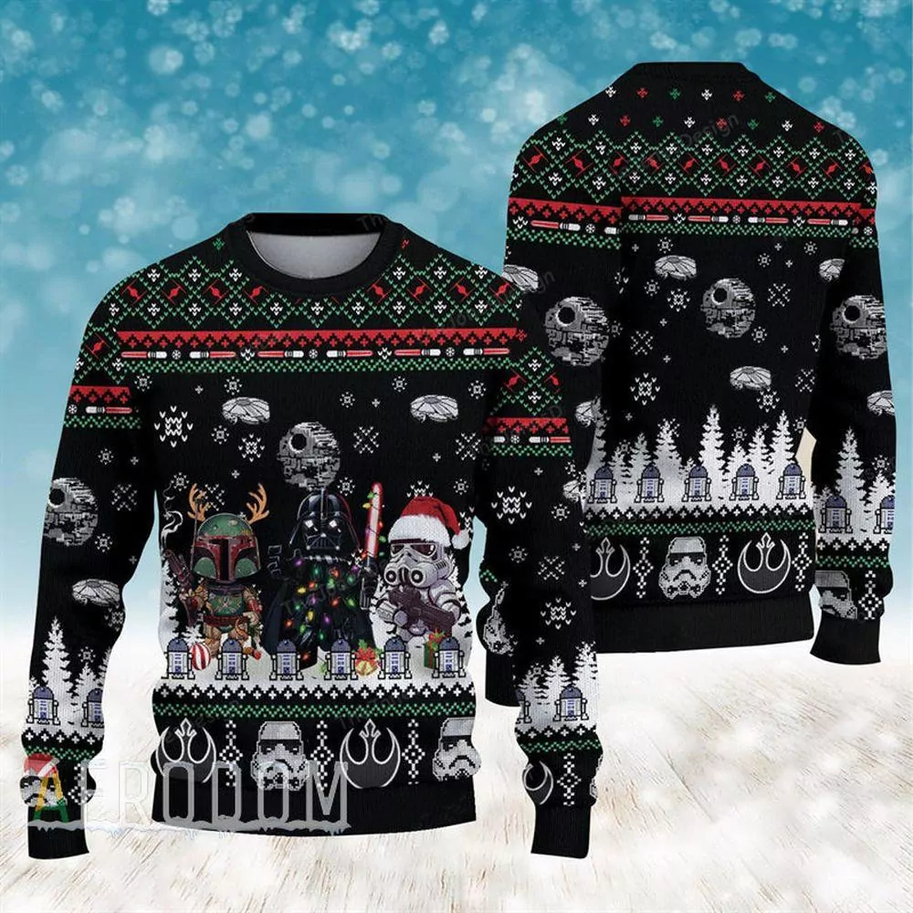 Star Wars Xmas Christmas Party Ideas Christmas Awesome 3d ugly sweatshirt