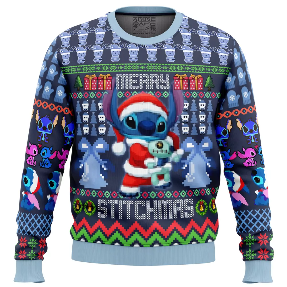 Stitch Lilo and Stitch Christmas Holiday 3d ugly sweatshirt
