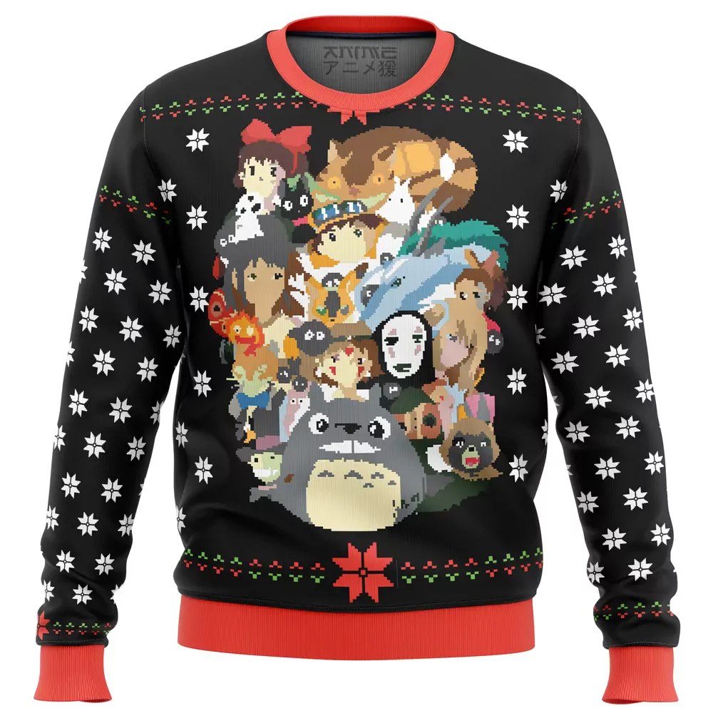 Studio Ghibli Spirited Away alt Christmas Holiday 3d ugly sweatshirt