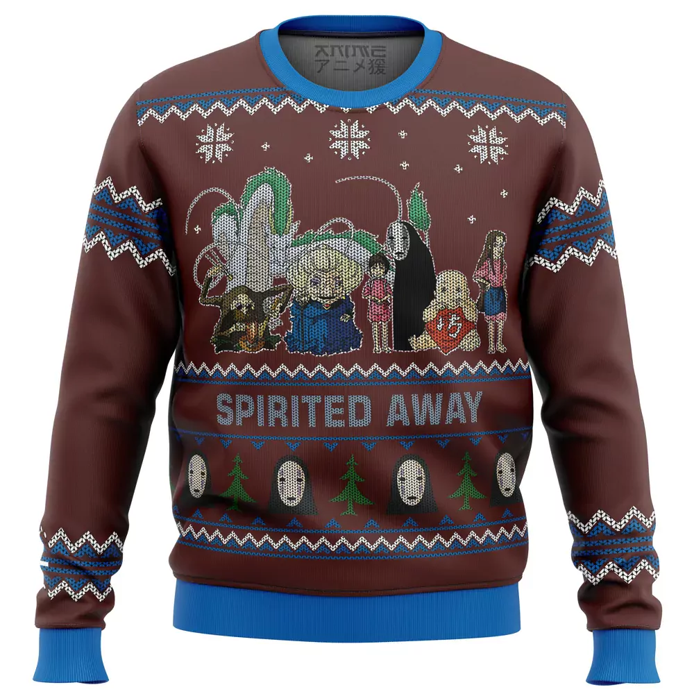 Studio Ghibli Spirited Away alt Christmas Holiday 3d ugly sweatshirt