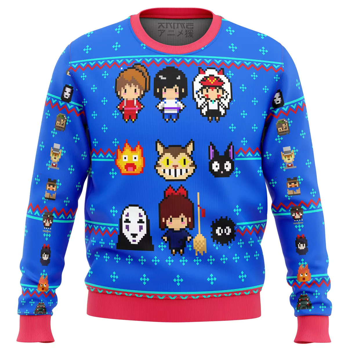 Studio Ghibli Spirited Away alt Christmas Holiday 3d ugly sweatshirt