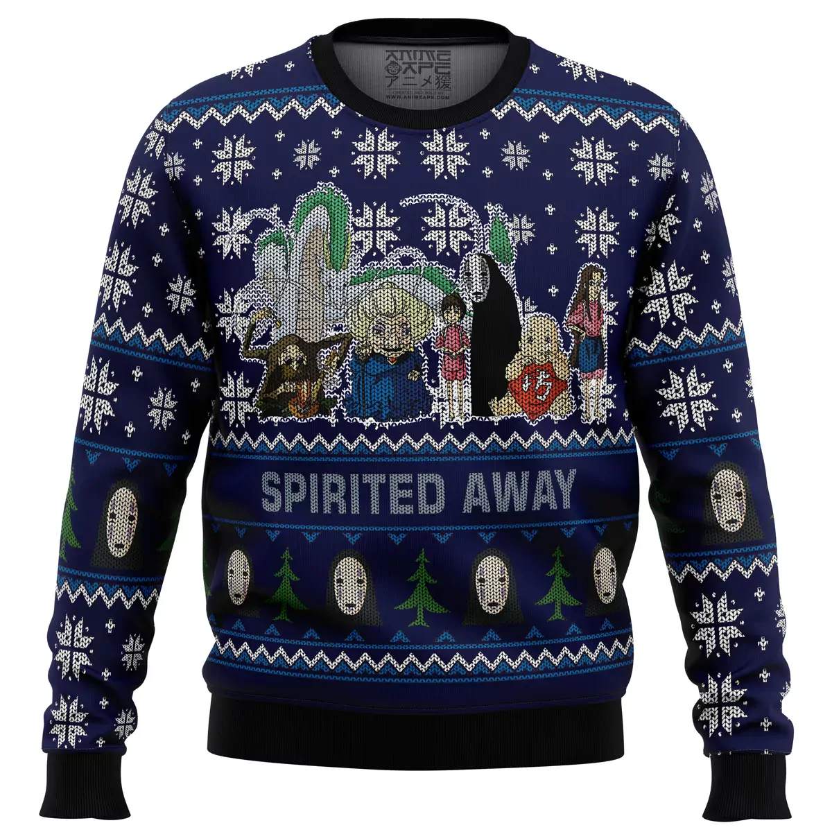 Studio Ghibli Spirited Away Squad Christmas Holiday 3d ugly sweatshirt