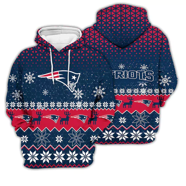 Supper Bowl XLIX New England Patriots nfl Christmas custom 3d ugly sweatshirt