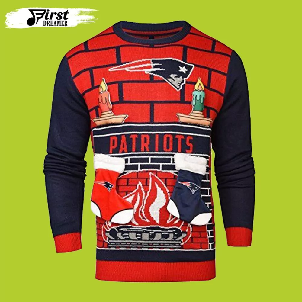 Supper Bowl XLIX New England Patriots nfl Christmas custom 3d ugly sweatshirt