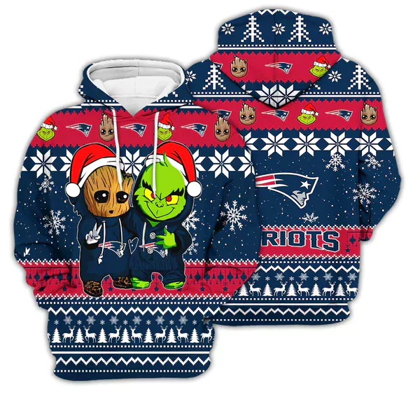 Supper Bowl XLIX New England Patriots nfl Christmas custom 3d ugly sweatshirt