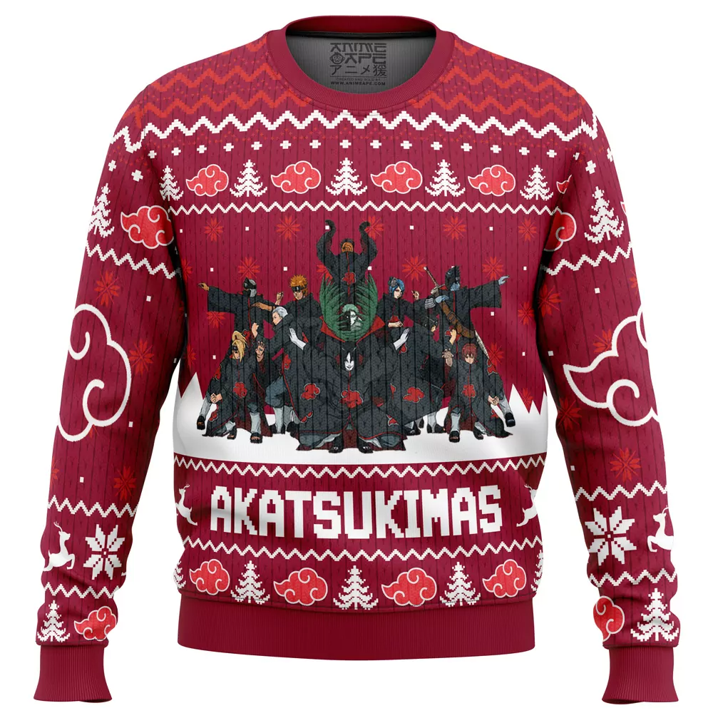 Symbolic Crows Akatsuki Itachi Christmas Holiday 3d ugly sweatshirt
