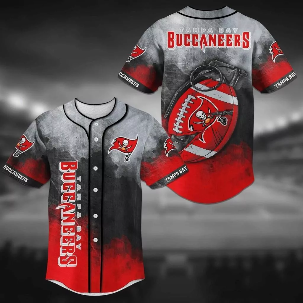 Tampa Bay Buccaneerss NFL Custom Name Baseball 3d Baseball Shirt